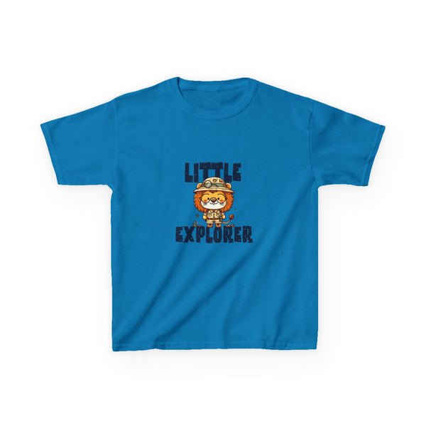 Little Explorer Kids Heavy Cotton T-Shirt - Fun Adventure Tee for Young Adventurers