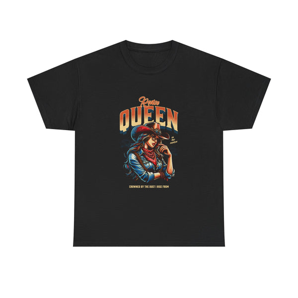 Retro Queen Heavy Cotton Tee - Perfect for Cowgirl Vibes & Casual Wear