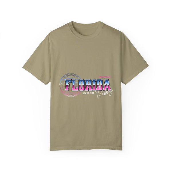 Florida Vibes Unisex Garment-Dyed T-shirt - Casual Summer Style