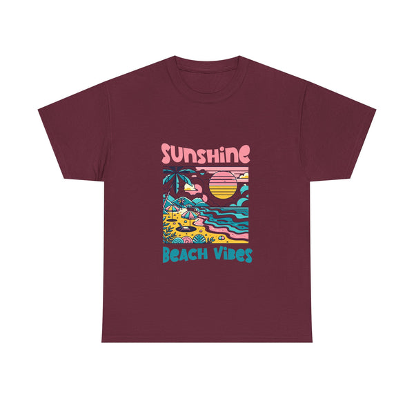 Sunshine Beach Vibes women Heavy Cotton Tee