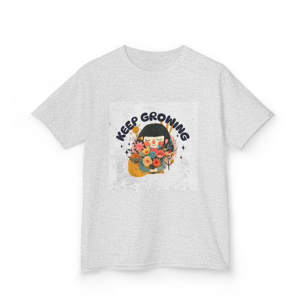 Kids Keep Growing Tee - Inspirational Cotton T-Shirt for Young Adventurers