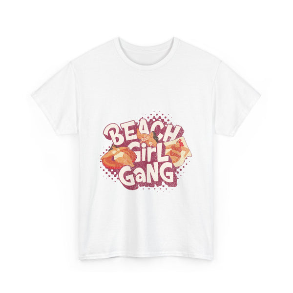 Beach Girl Gang women Heavy Cotton Tee – Fun and Vibrant Summer Style