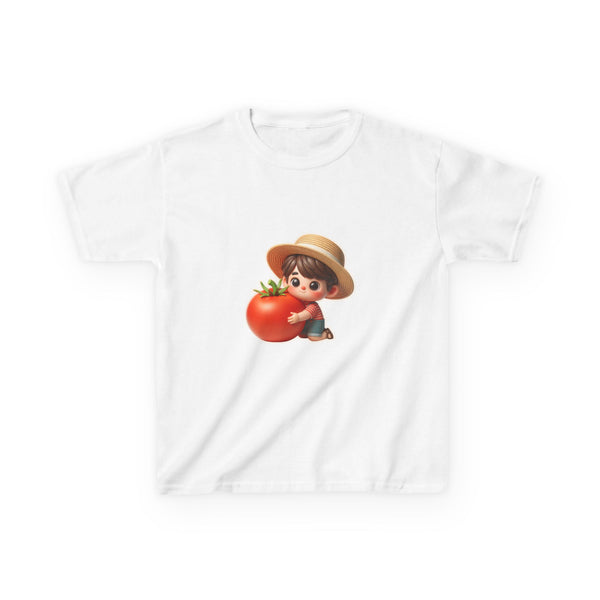 Cute Tomato Kid Tee - Kids Heavy Cotton™ T-Shirt for Little Gardeners