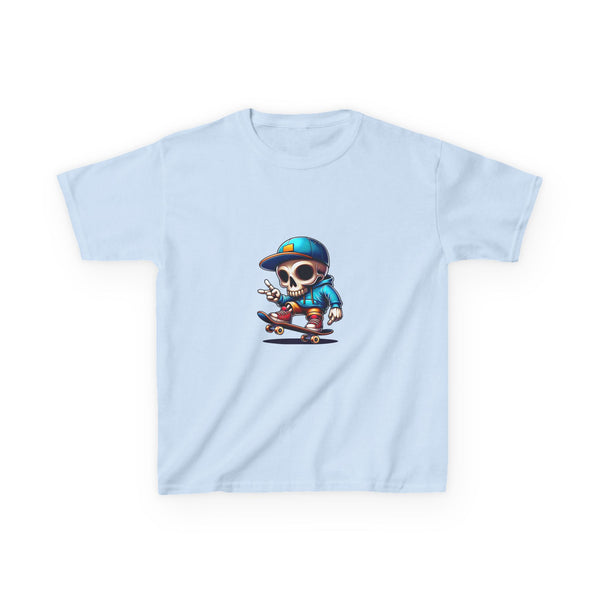 Cool Skull Skateboard Kids Heavy Cotton™ Tee